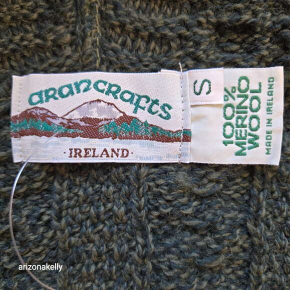 NWT Aran Crafts Merino Cable Knit Hoodie Sweater Jacket Small Ireland - Picture 2 of 10
